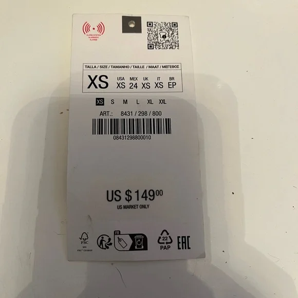 Zara black coat size xs - Picture 10 of 10